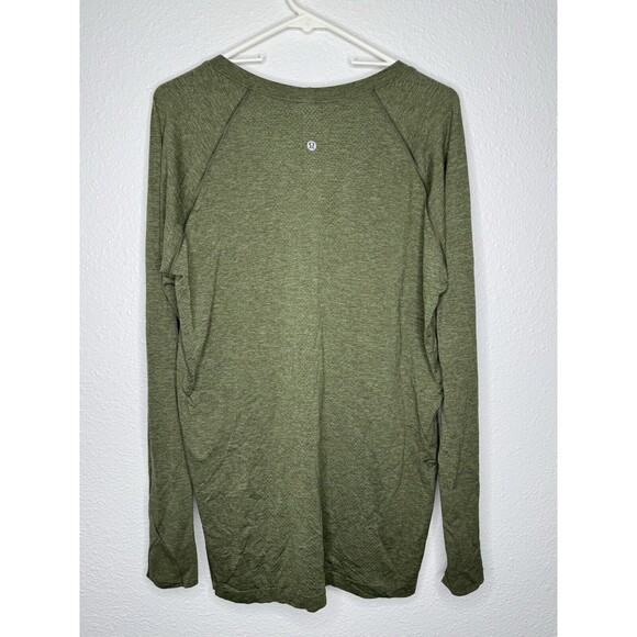 Lululemon Shirt Womens 18 Green Swiftly Tech Long Sleeve Athleisure Training Run - Picture 9 of 16